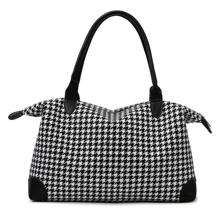 Fashionable handbag in timeless houndstooth pattern Kalsten