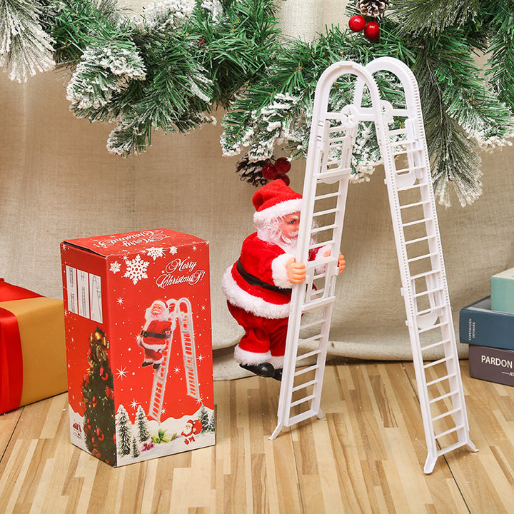 Parachuting Santa Claus Hanging Christmas Ornament With Fabric Canopy And Decorative Suspension Cords