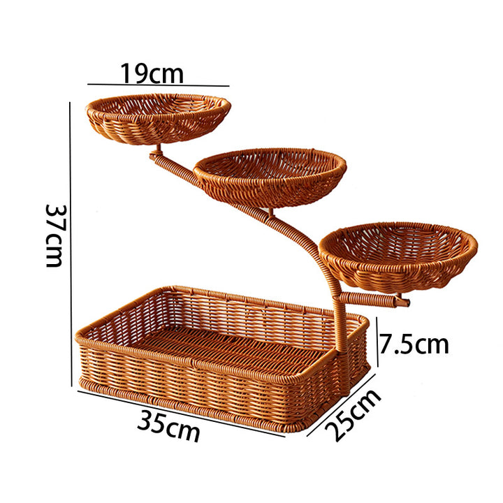 Multi-Tiered Wicker Storage Organizer Kalsten