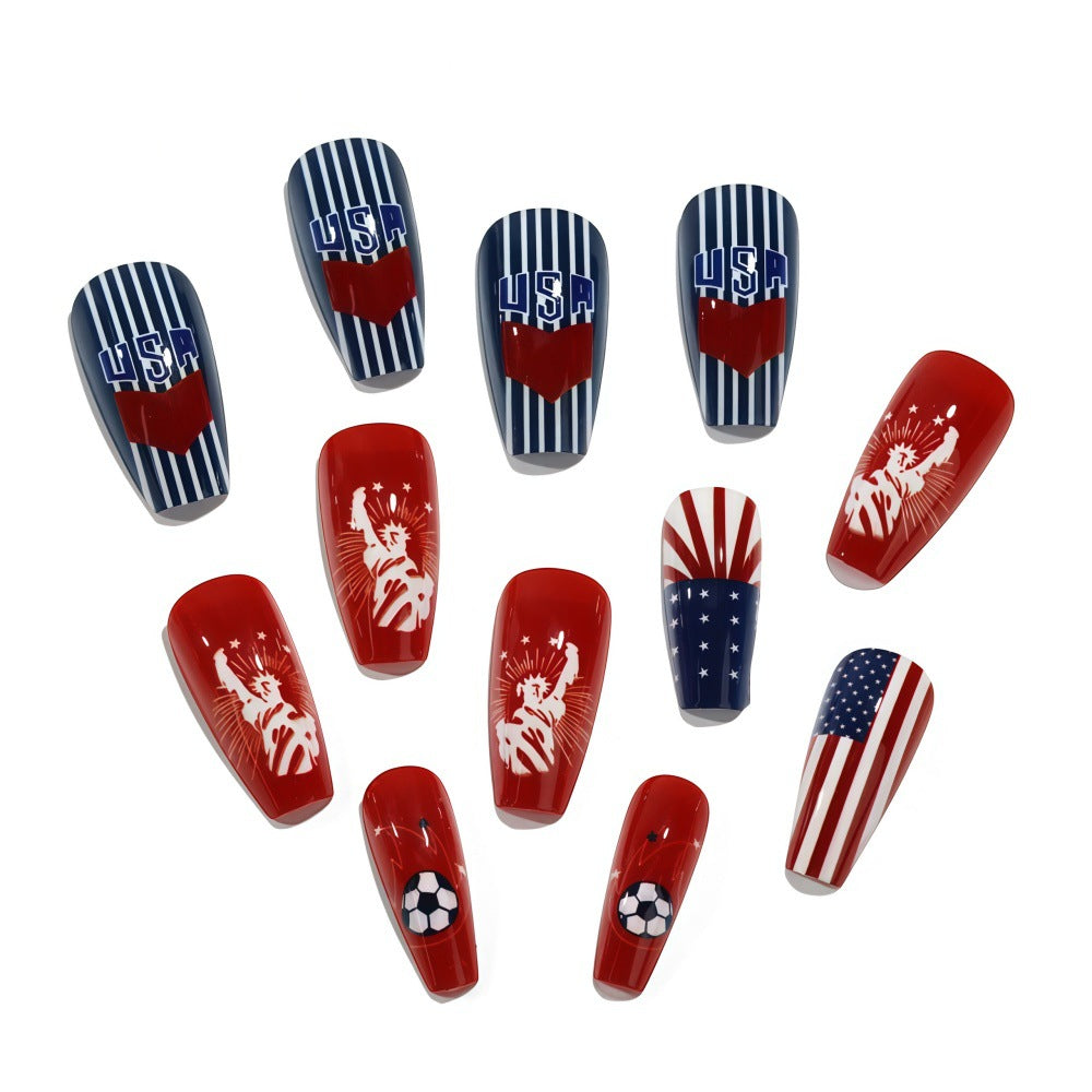 Artificial nails with patriotic design Kalsten