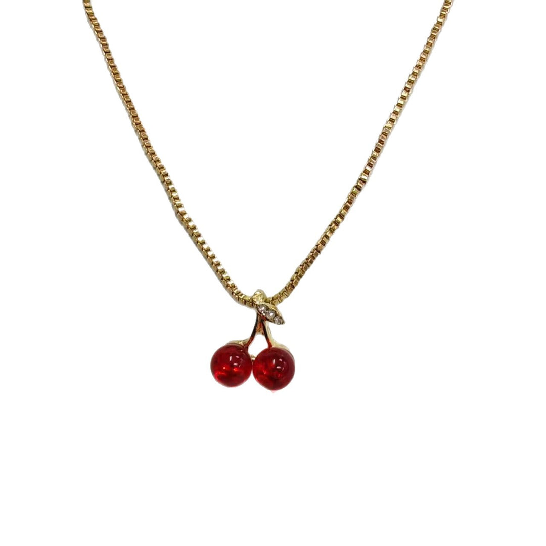 Elegantly Charming Cherry Pendant Necklace Kalsten
