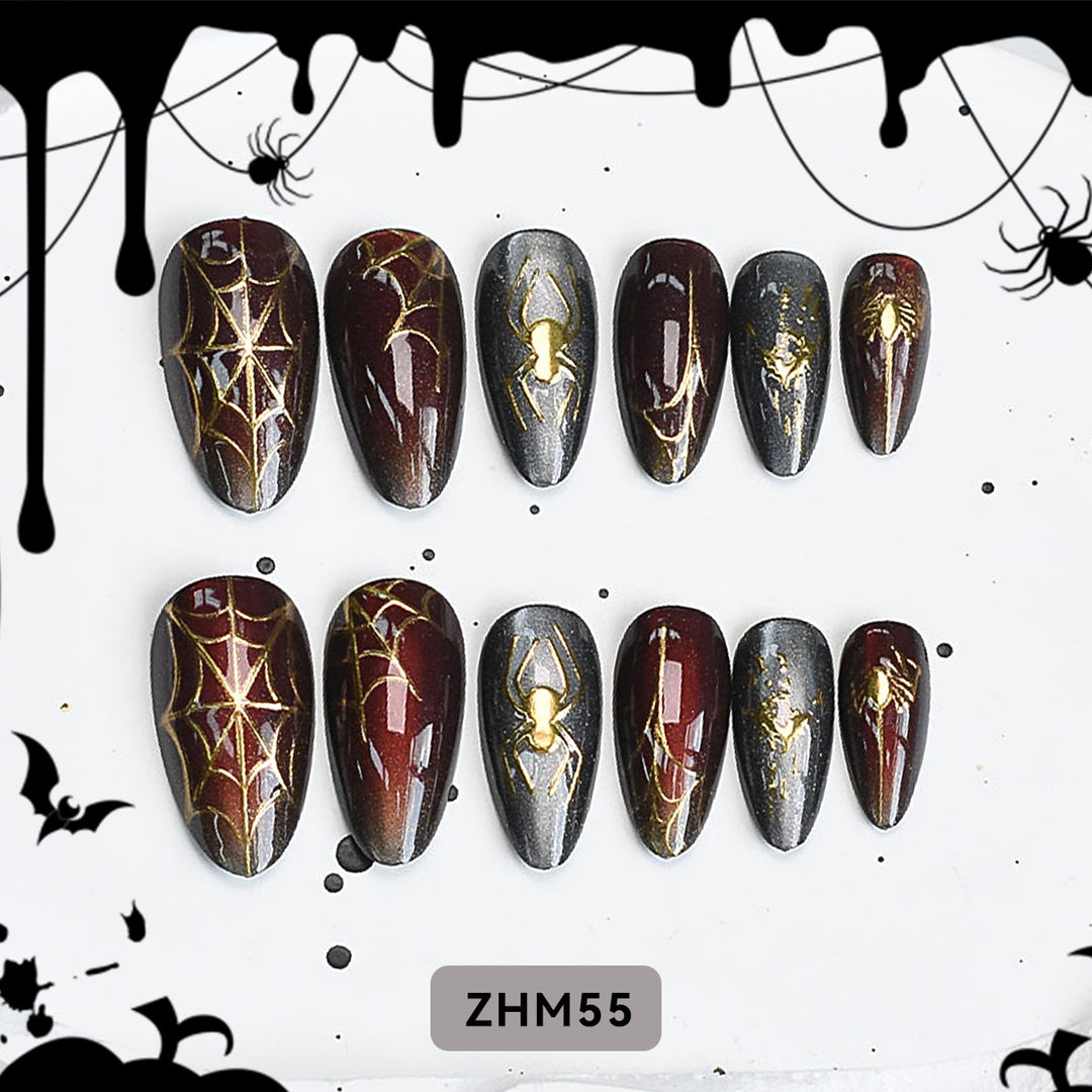 Halloween-Themed Artistic Press-On Nail Set Kalsten