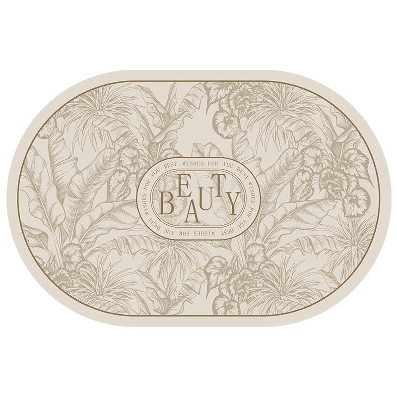 Decorative Oval Indoor Mat for Home