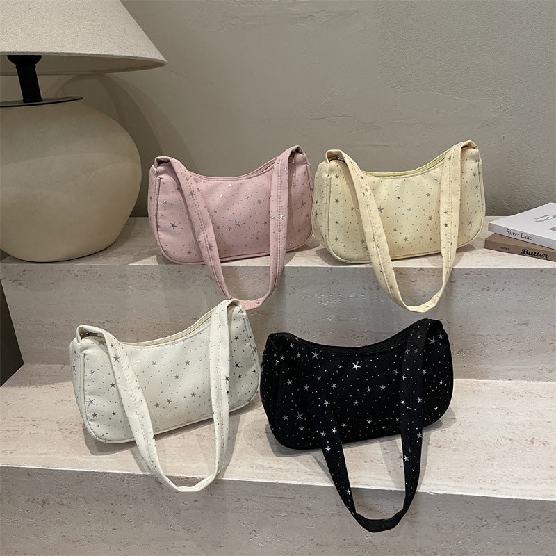 Space-Patterned Shoulder Bag