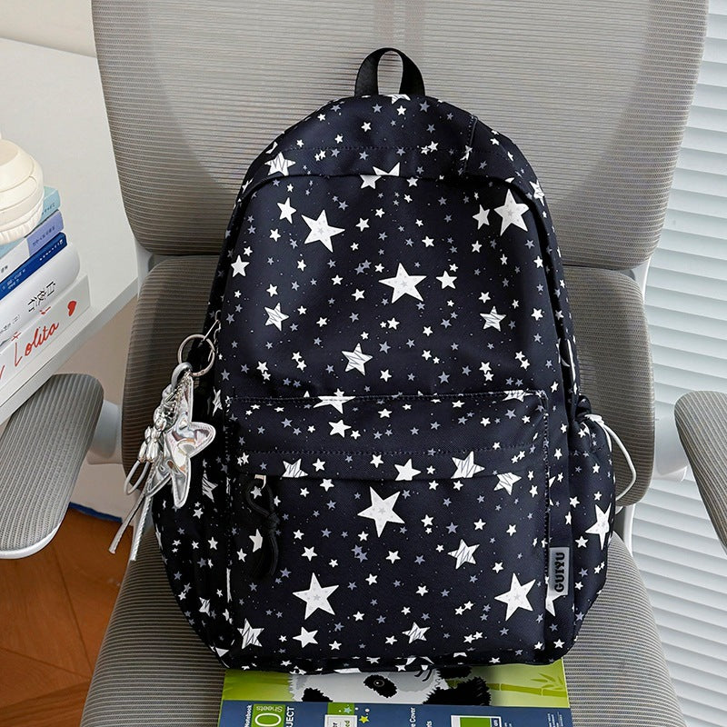 Stylish Star-Patterned School Backpack Kalsten