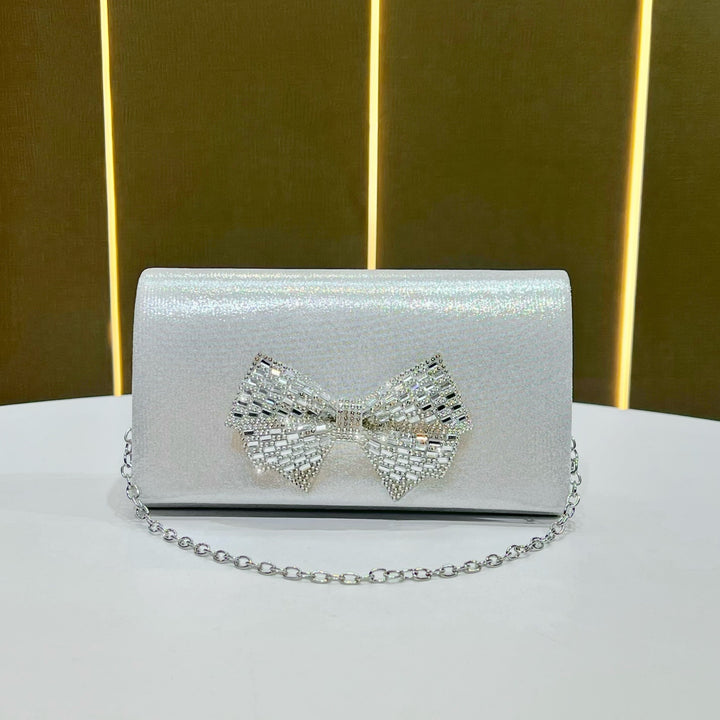 Bow-Decorated Evening Clutch