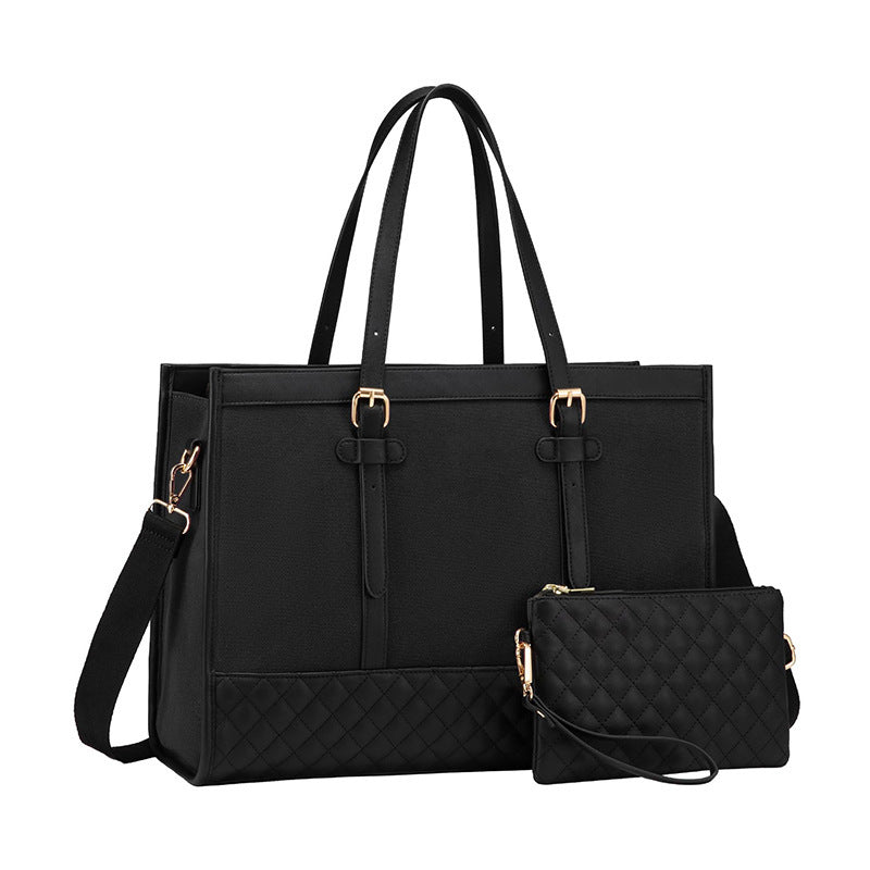 Elegant Tote Bag with Removable Cosmetic Pouch Kalsten