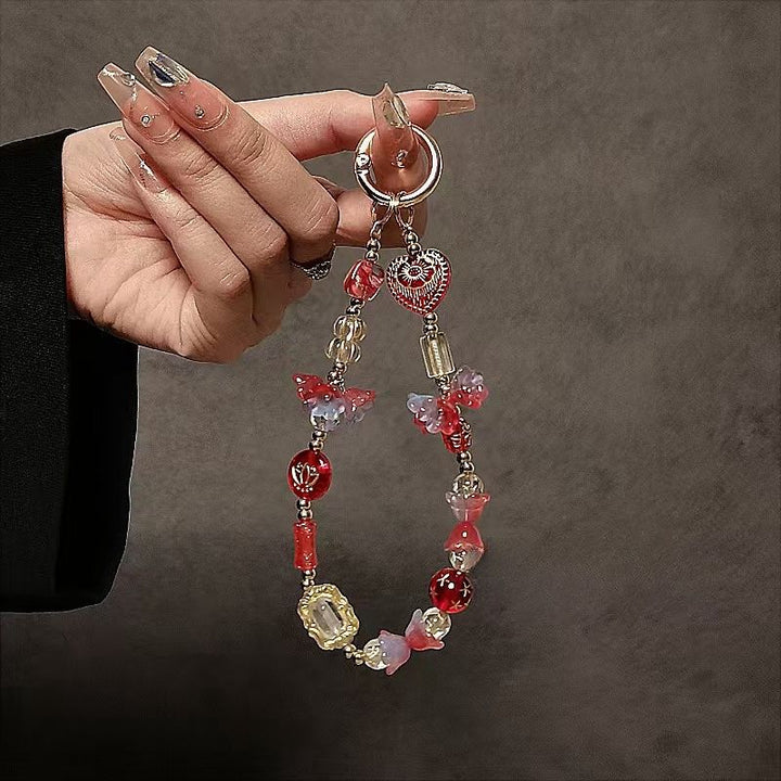 Decorative Bead Charm Keychain Holder Kalsten