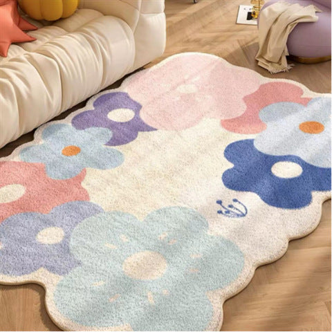 Scalloped Checkerboard Area Rug