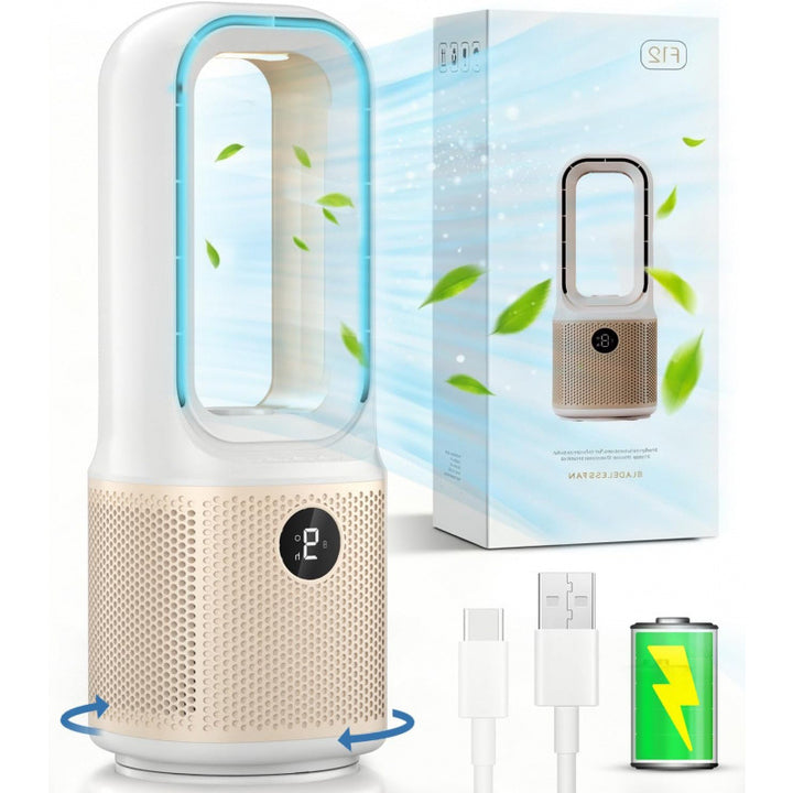 Unisex tower fan without rotor blades with intelligent timer Kalsten