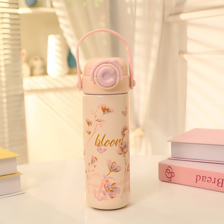 Insulated Stainless Steel Drink Bottle with Cheerful Flower Pattern Kalsten