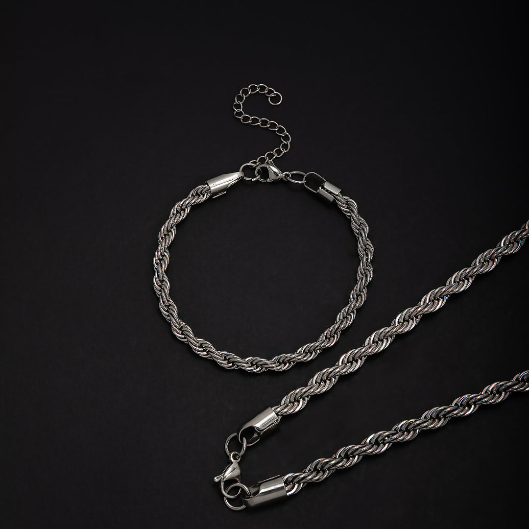 Stylish Braided Chain Jewelry Set Kalsten