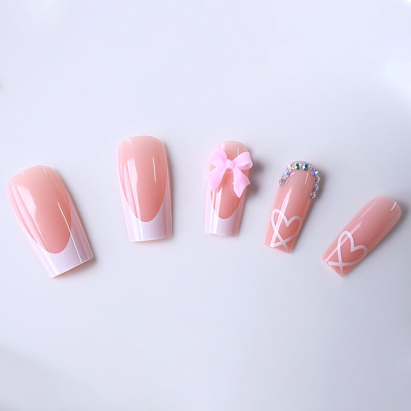 Elegant French Tip Acrylic Nail Enhancements Kalsten