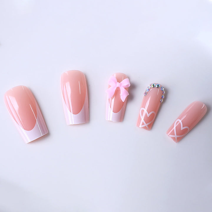 Elegant French Tip Acrylic Nail Enhancements Kalsten
