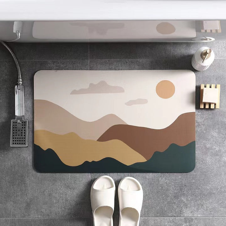 Abstract Landscape Bath Mat Kalsten