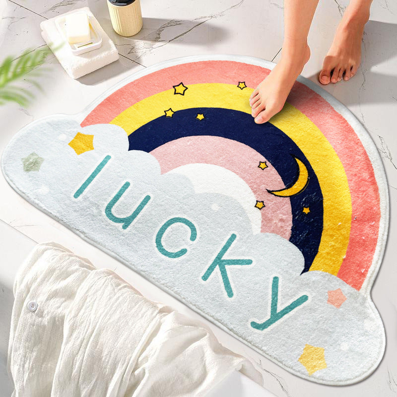 Rainbow-Themed Soft Bathroom Mat