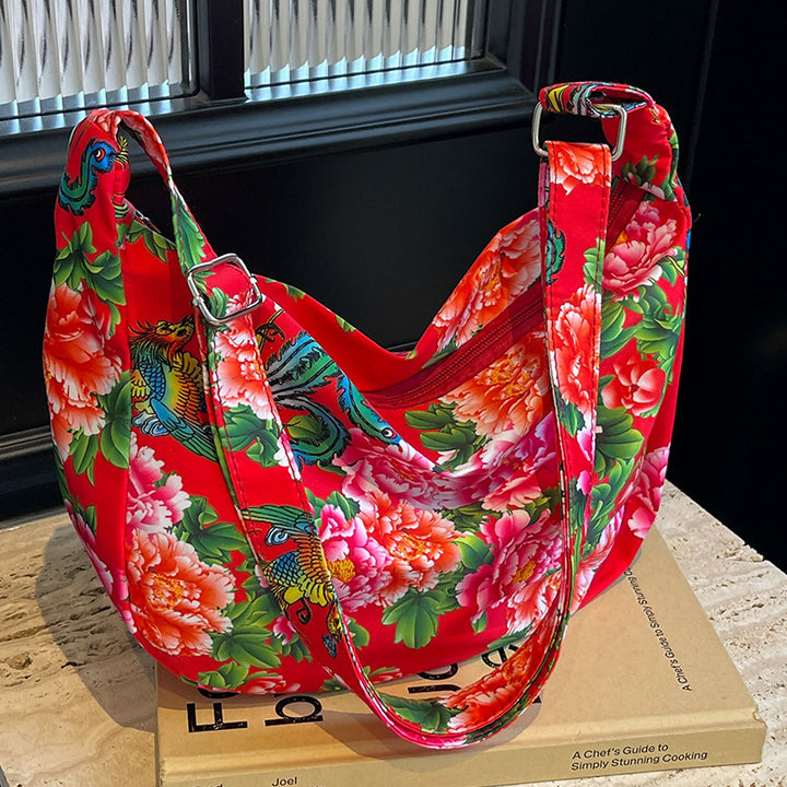 Floral Print Hobo Bag