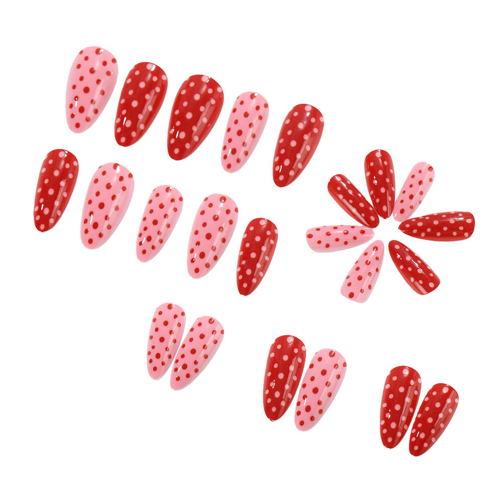Artificial nails with trendy Polka Dot Design Kalsten