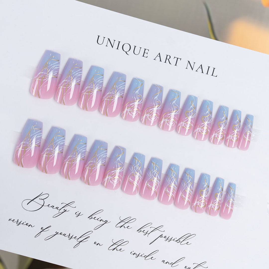 Elegant Marble Design Nail Art