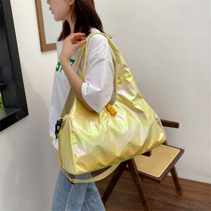 Iridescent Multi-Pocket Travel Tote Bag Kalsten
