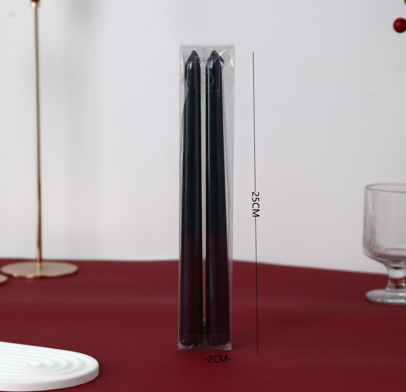 Long-Length Slim Dripless Dinner Taper Candle Pair with Cotton Core