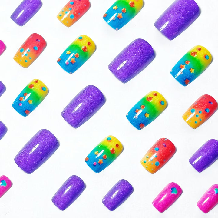 Creative Rainbow Gradient Nail Art Kalsten