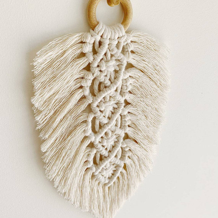 Leaf Shaped Macrame Wall Decor Kalsten