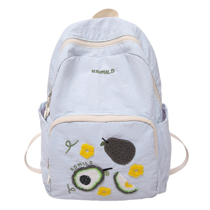 Stylish Embroidered Fruit-Themed Backpack Kalsten