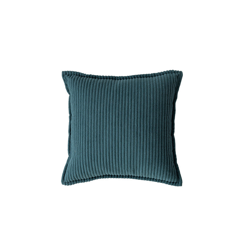 Decorative Ribbed Corduroy Throw Pillow Cover Square Accent Cushion