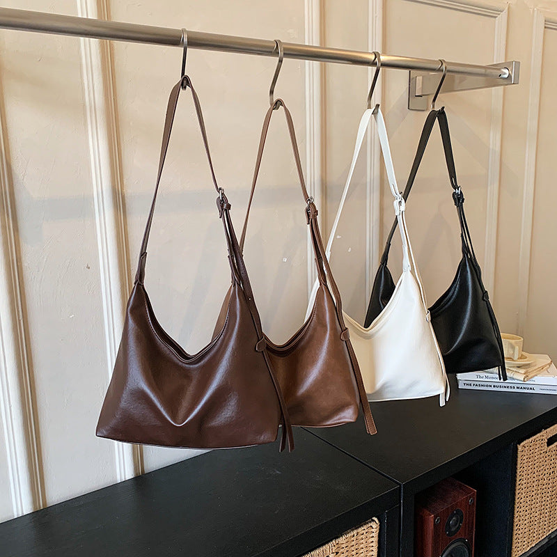 Soft Leather Minimalist Hobo Bag Kalsten
