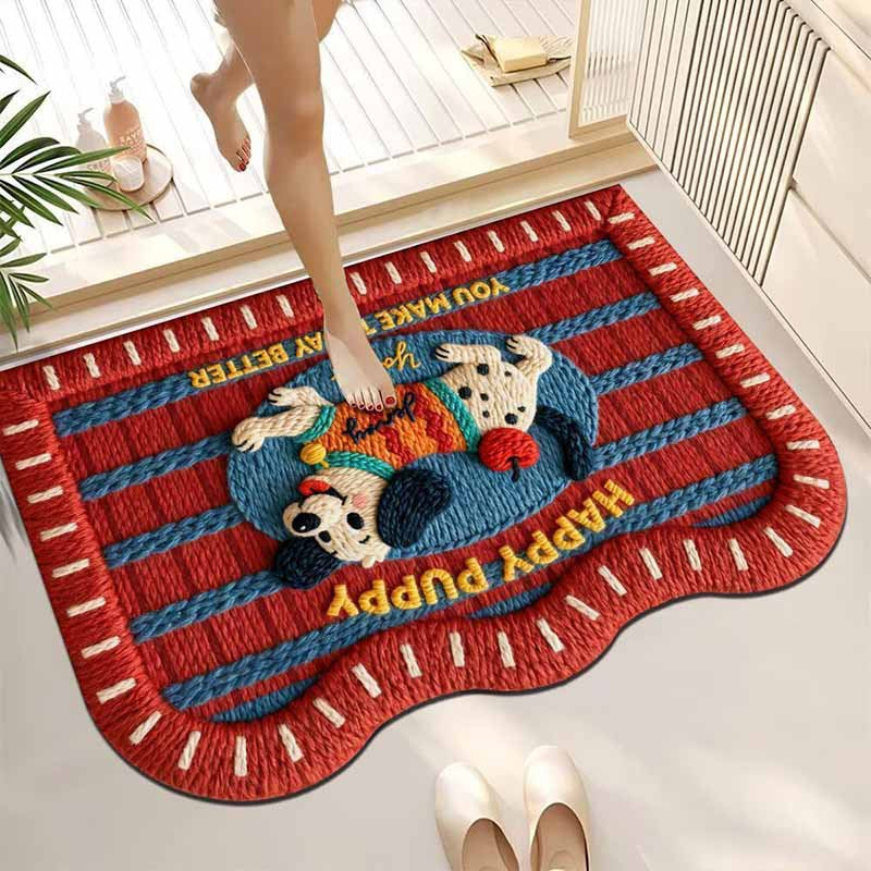 Plush Pet-Themed Area Rug