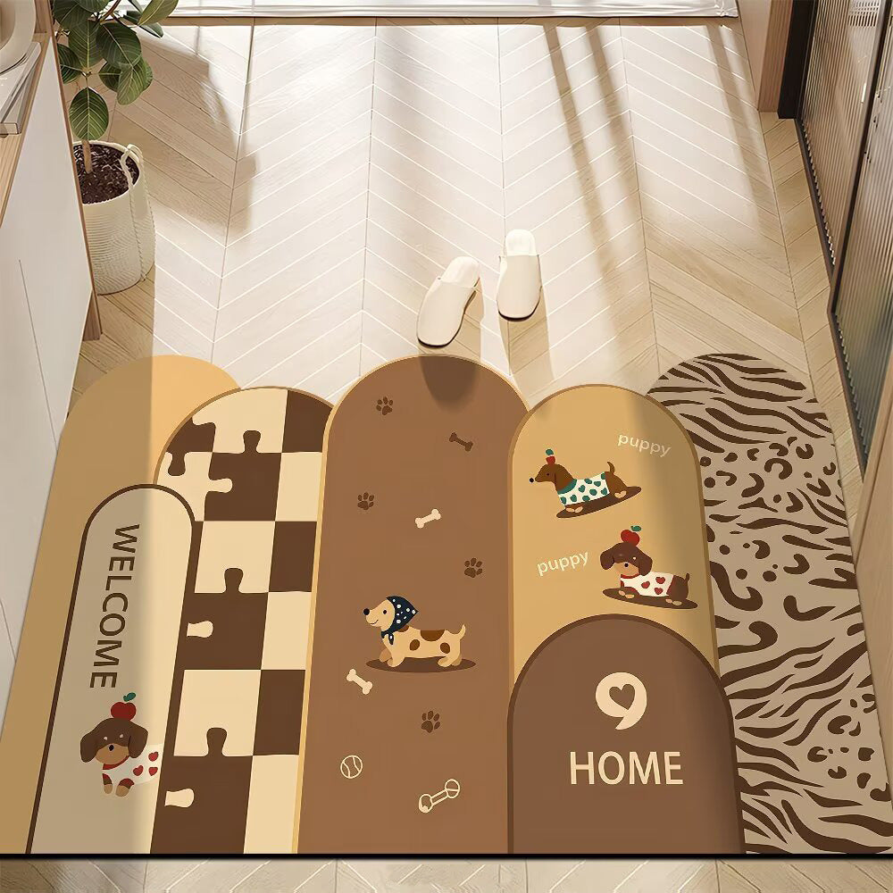 Fun Dachshund-Themed Bath Mat
