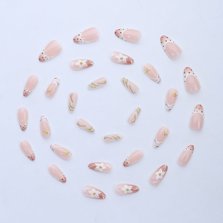 Artificial nail set with floral and elegant details Kalsten