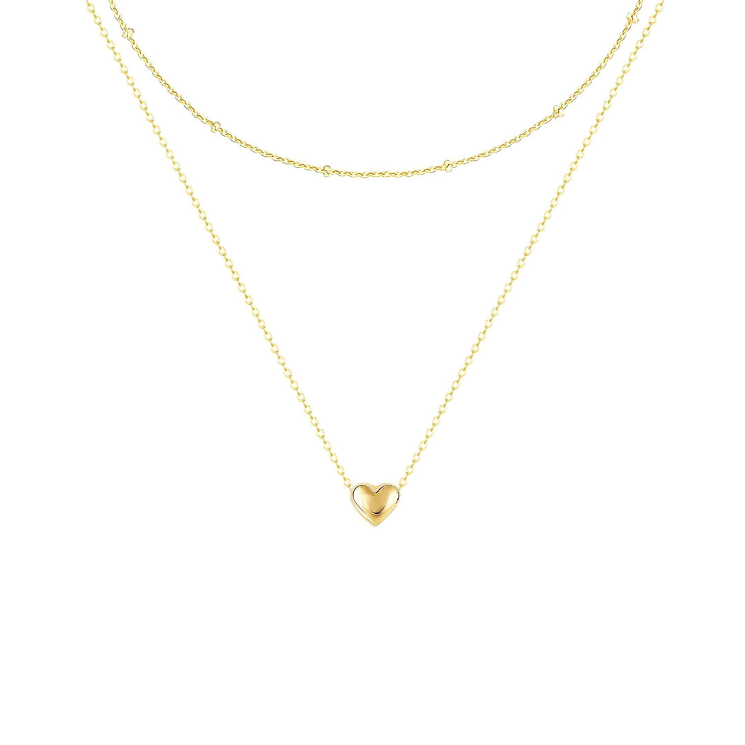 Heart Pendant Layered Necklace Kalsten