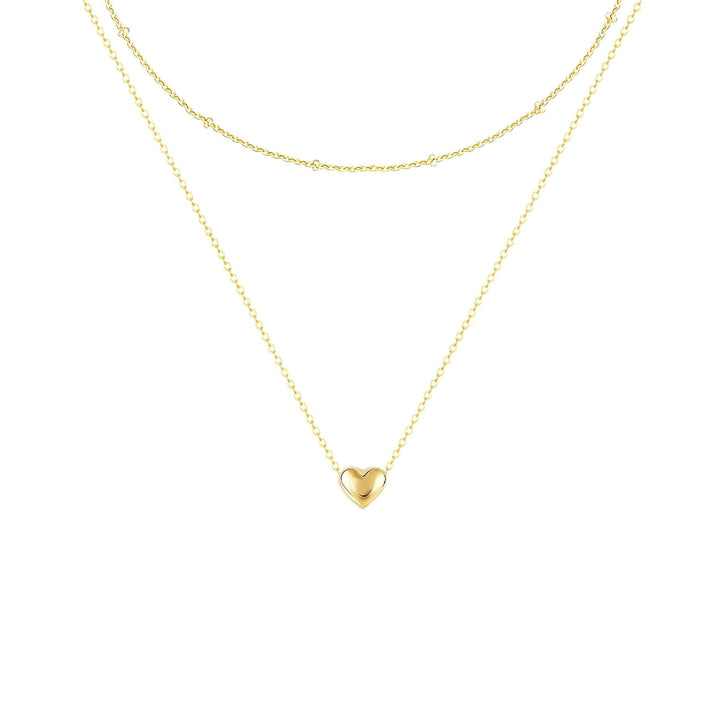 Heart Pendant Layered Necklace Kalsten