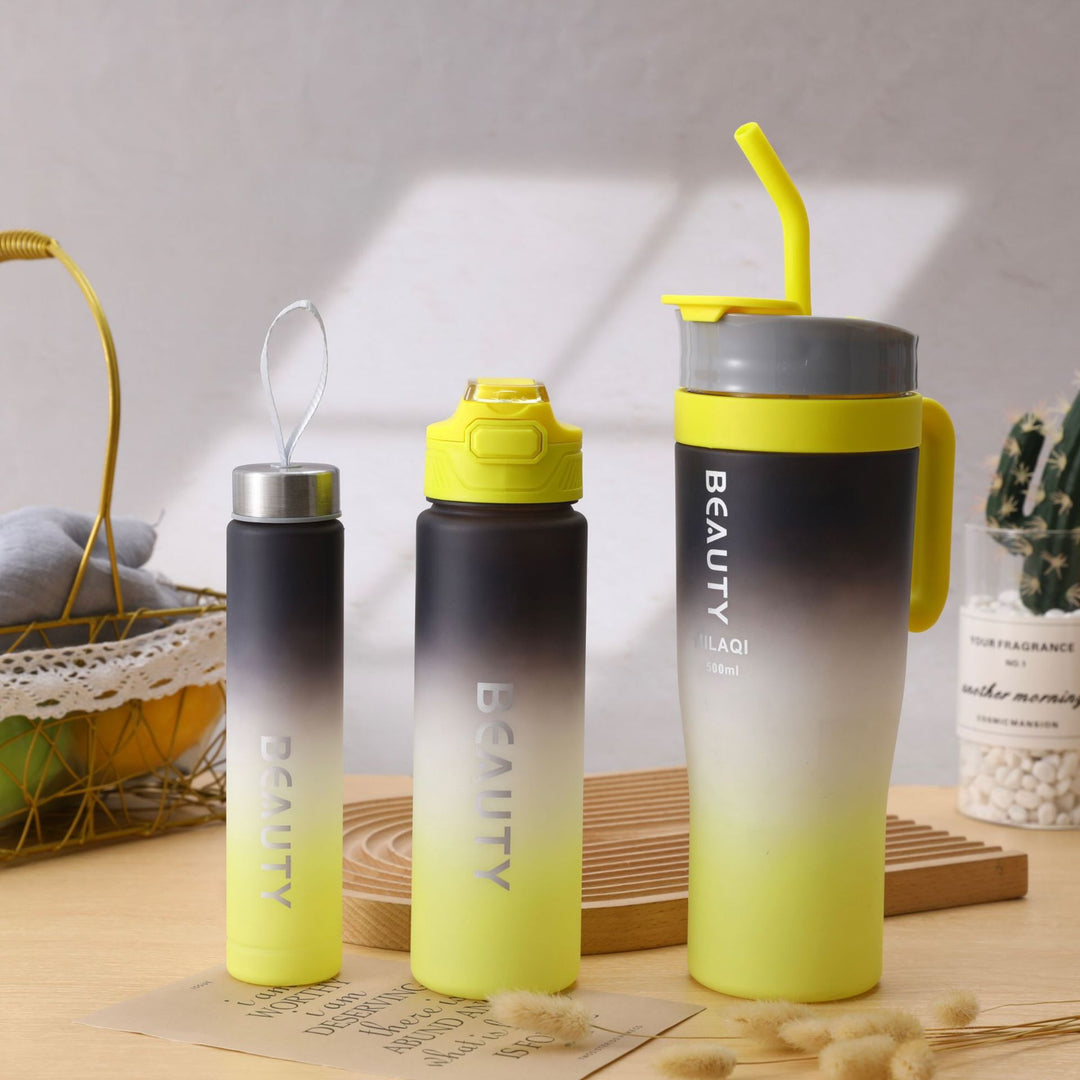 Ladies stylish and practical water bottle with design and time markings Kalsten