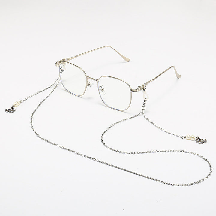 Chic Square Frame Glasses with Decorative Chain Kalsten