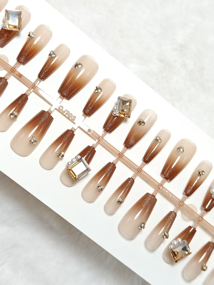 Glamorous Art Nails In The Elegant Ombre Design Kalsten