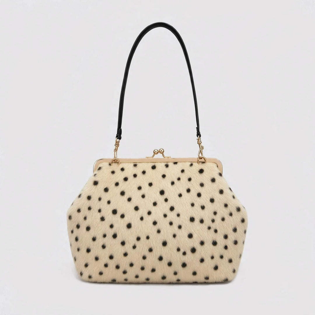 Polka Dot Fur Handbag
