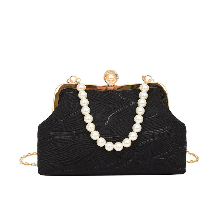 Elegant Pearl-Embellished Evening Handbag