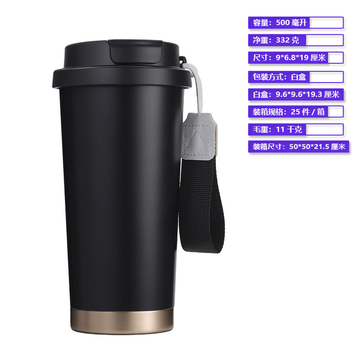 Women Insulated To-Go Cup with Carry Strap and Leak-Proof Lid Kalsten