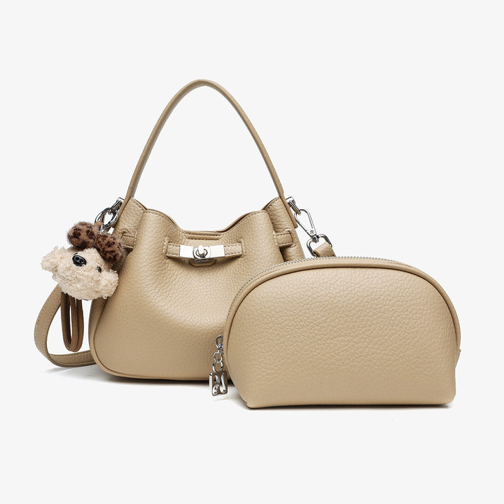 Chic Textured Bucket Handbag