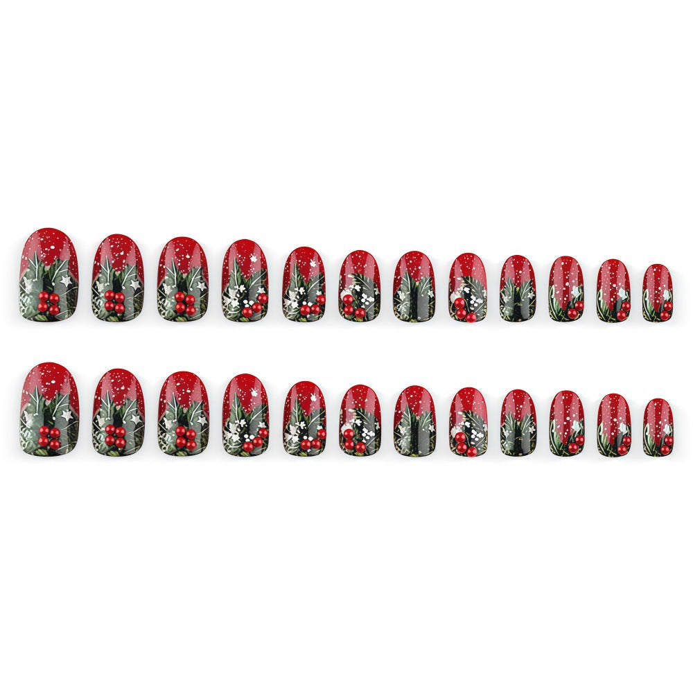 Artificial nails with festive Christmas design Kalsten