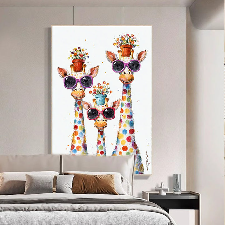 Giraffe Themed Canvas Art
