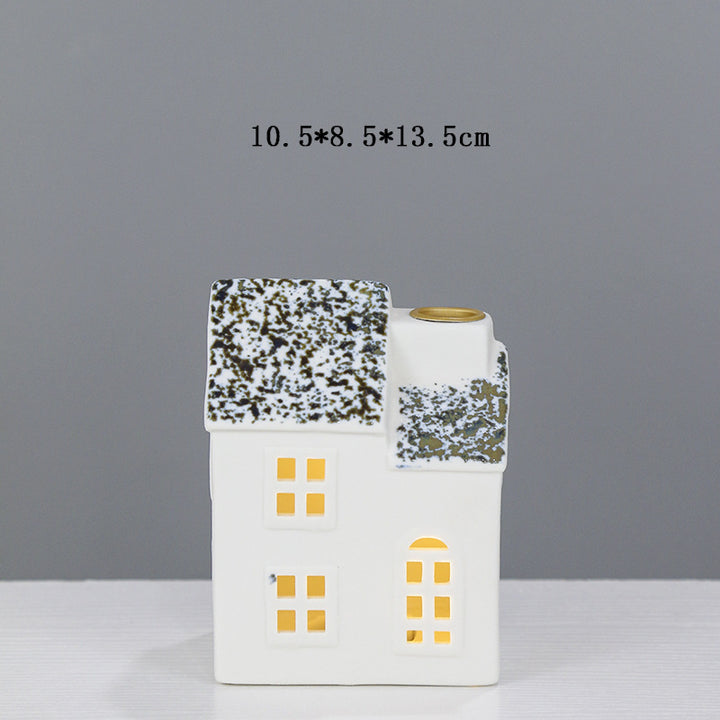Decorative Ceramic House Lantern Kalsten 1790310186