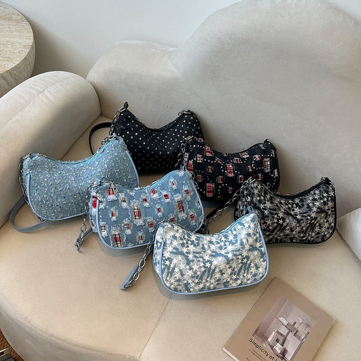 Starry Patterned Shoulder Bag