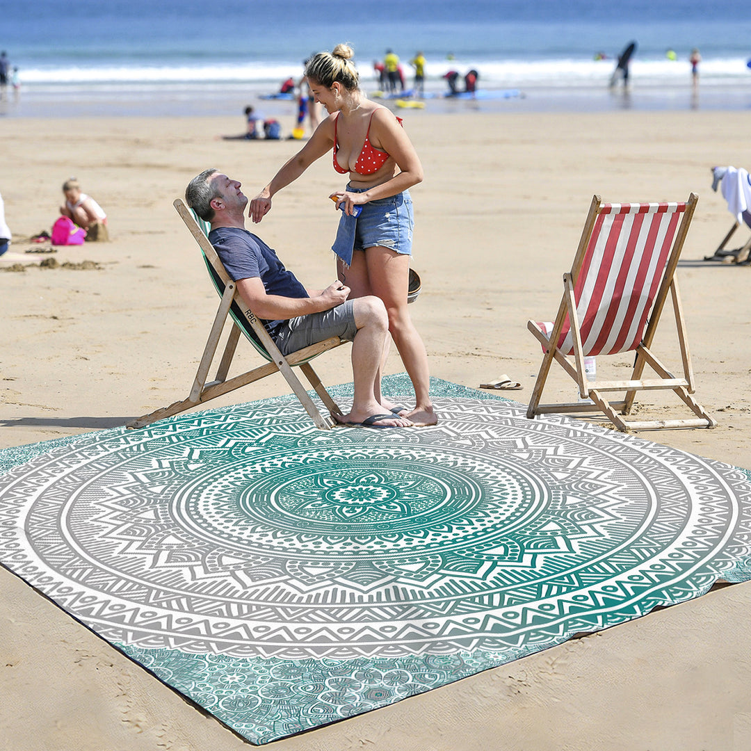 Mandala Design Beach Mat Kalsten