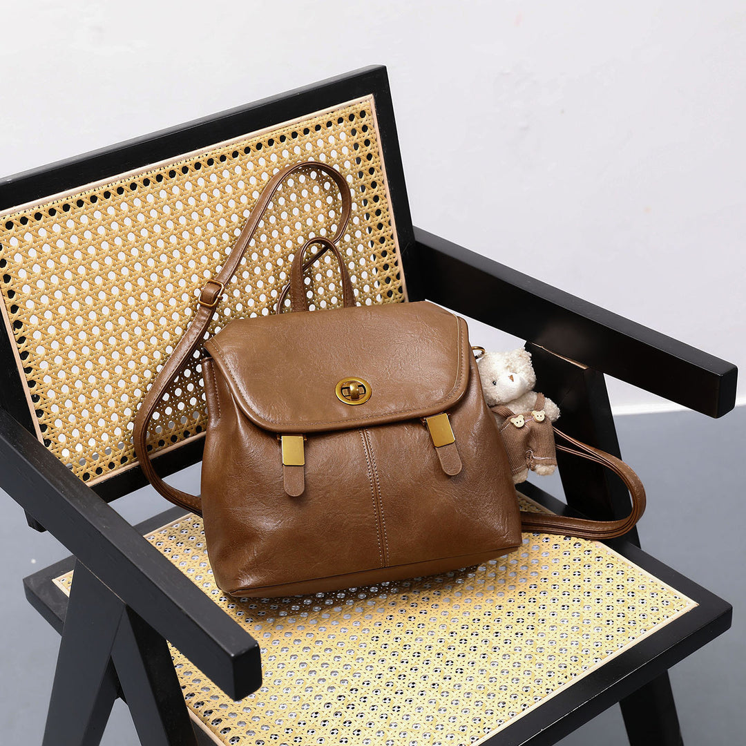 Chic Retro Structured Backpack