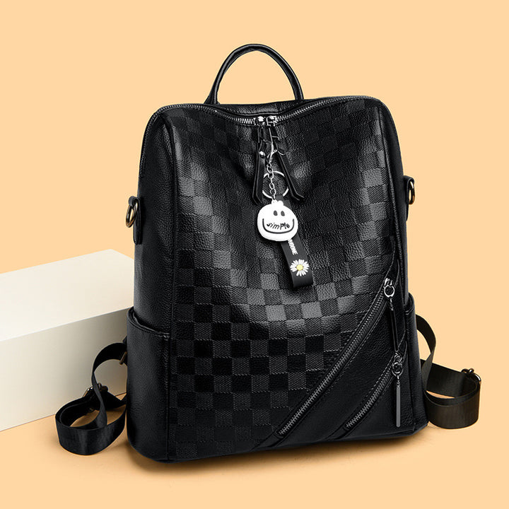 Checkered Pattern Stylish Backpack Kalsten