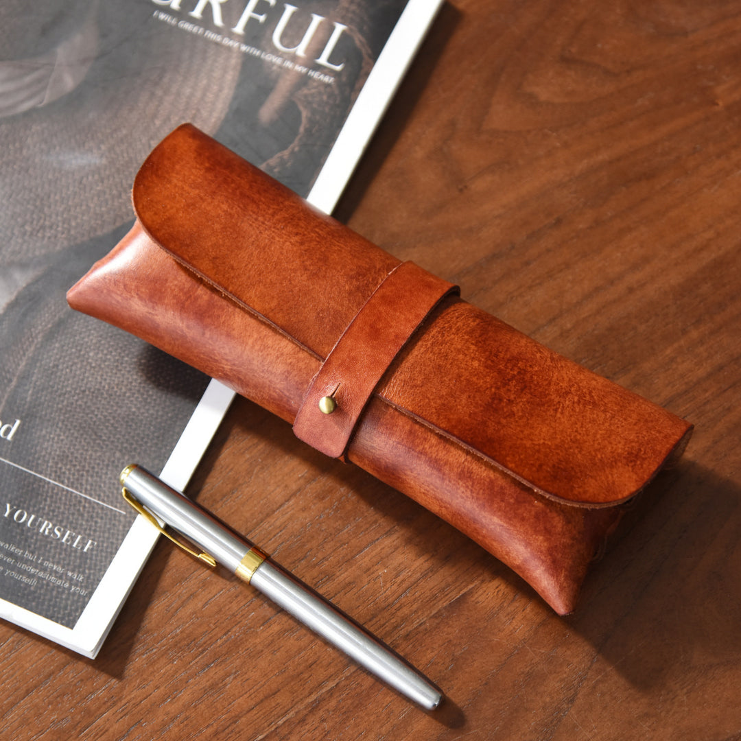 Vintage Leather Pencil Case